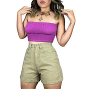 90s Orchid Scrunch Tube Top (S)