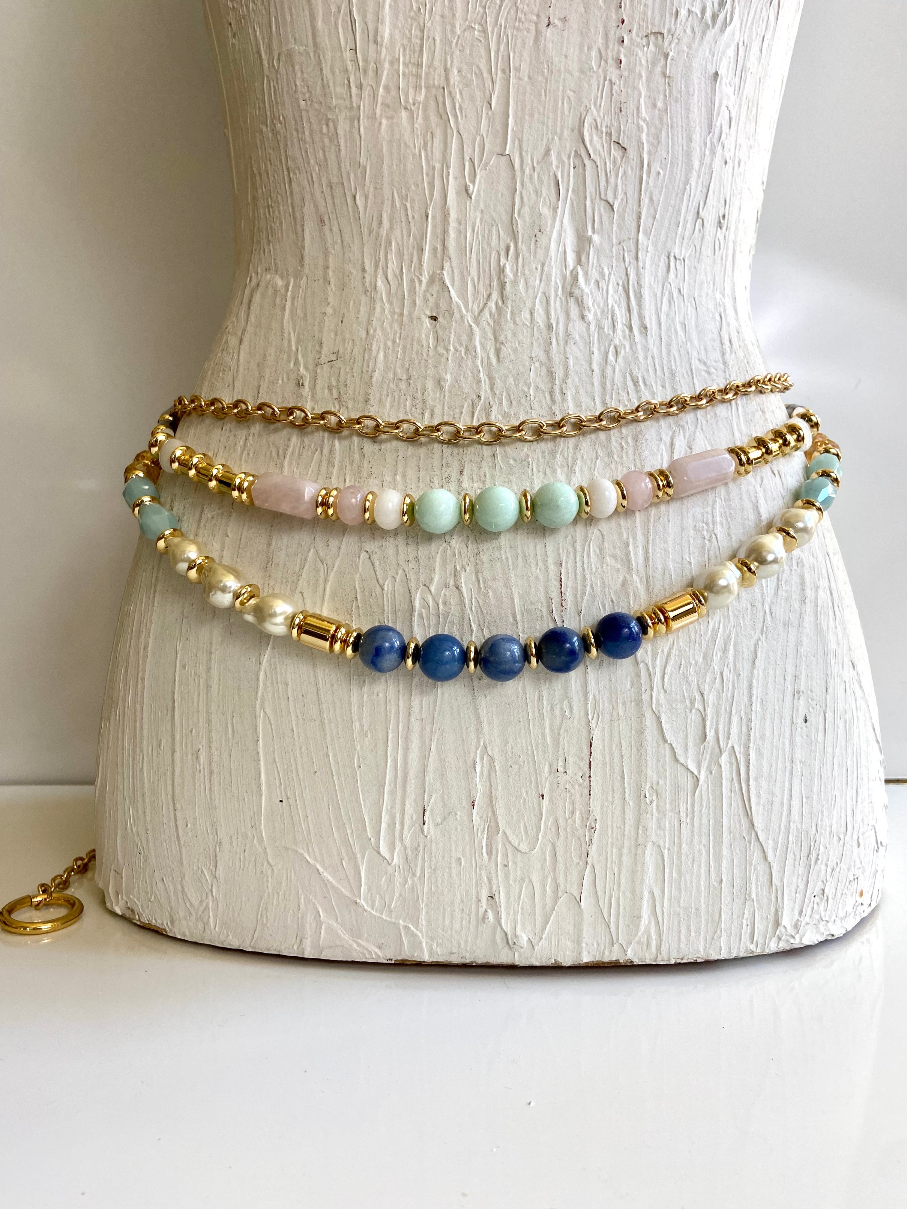 Beads& chain waist belt