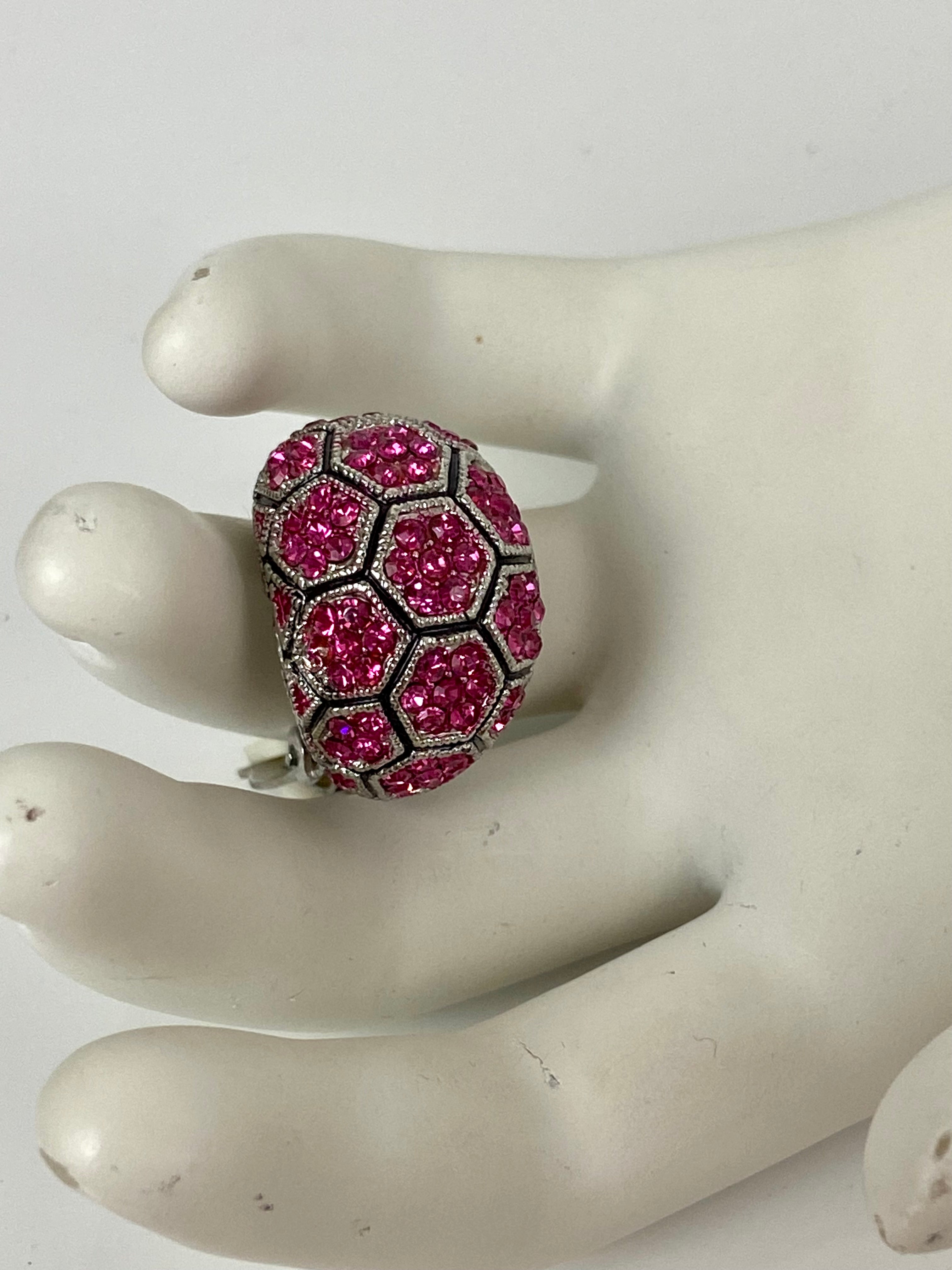 Pink diamond ♦️ clip earrings