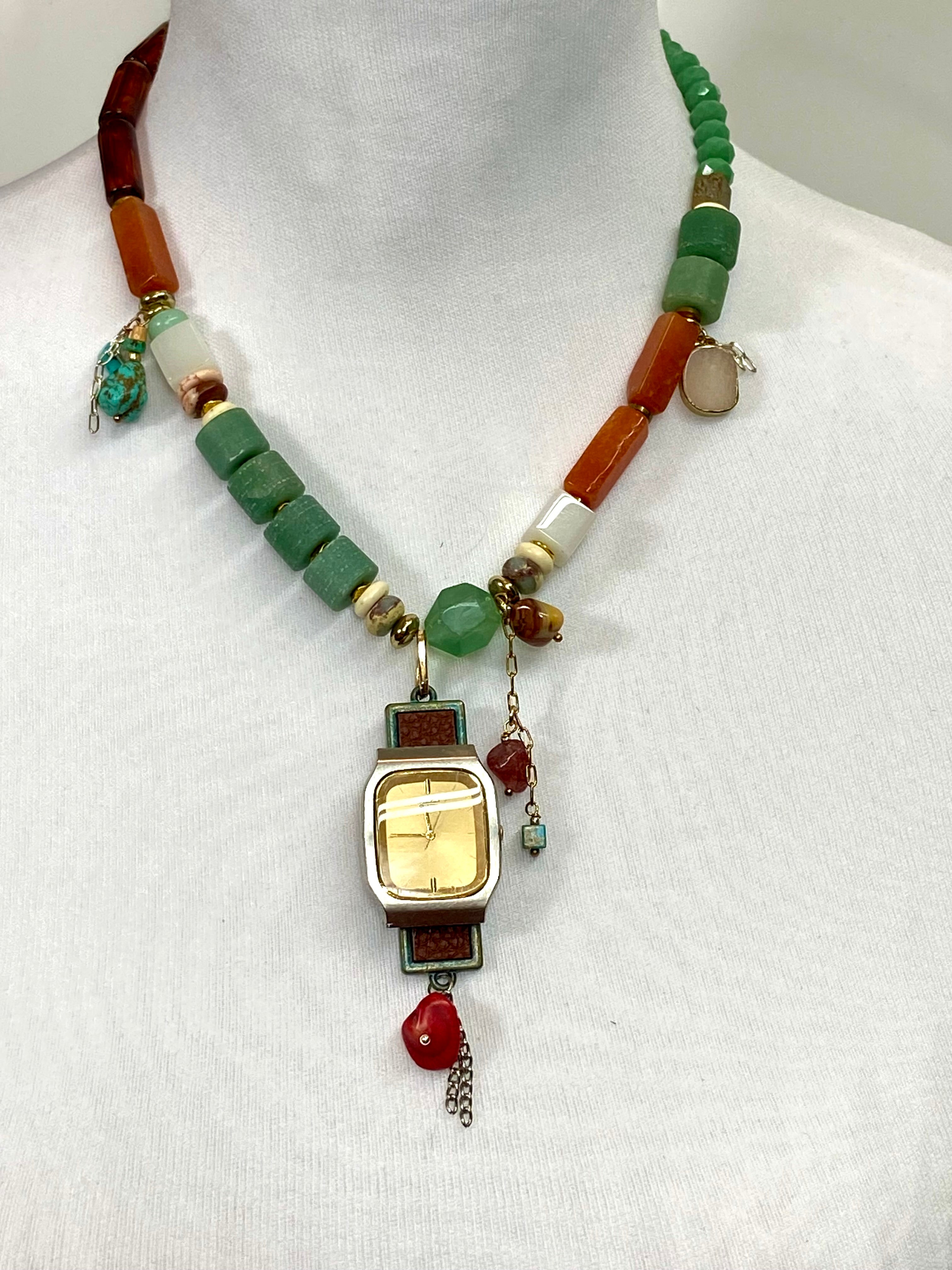 Beads & watch choker