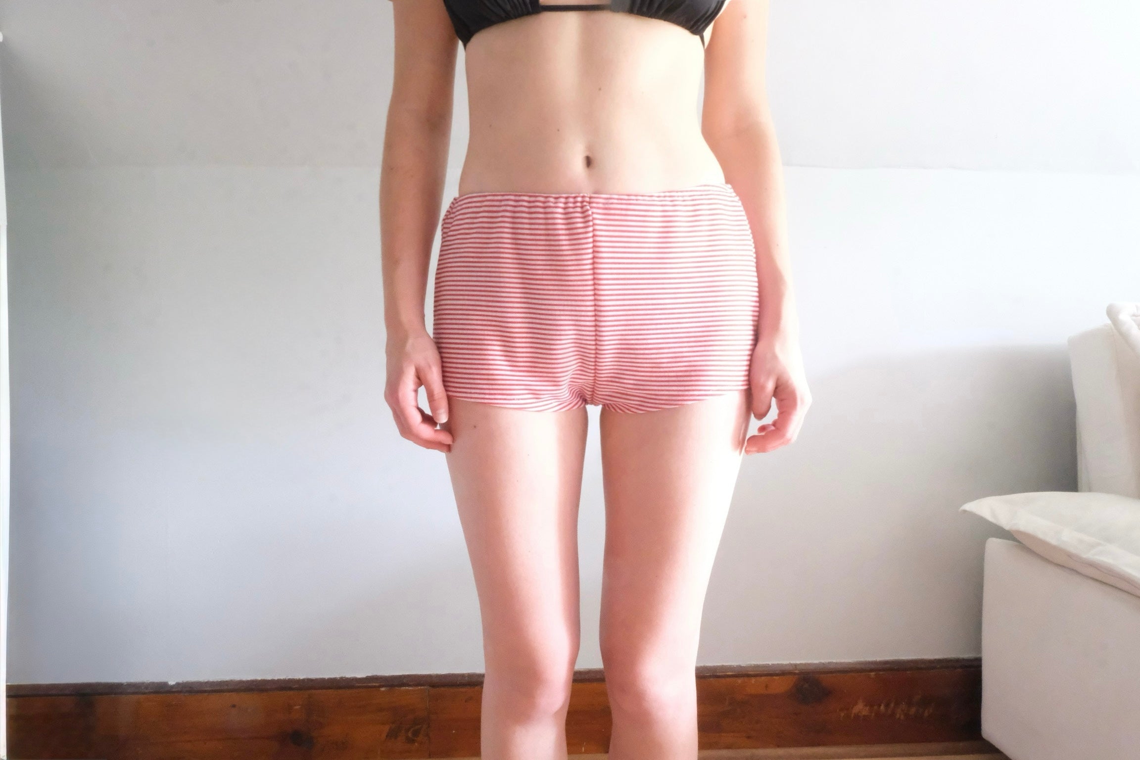 Ruby Pinstripe Micro Short (XS)