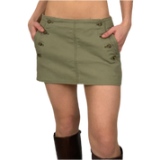 Olive Low Rise Mini Skirt (S)