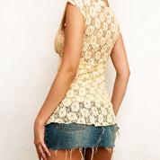 Lacy Butter Yellow Top (XS/S)