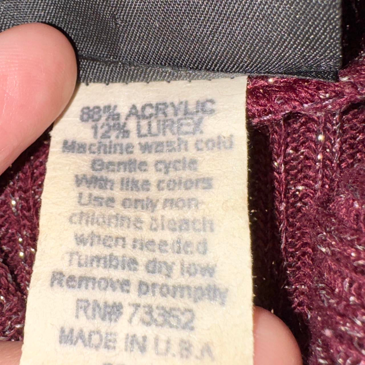 90s Burgundy Shimmer Turtleneck (M)