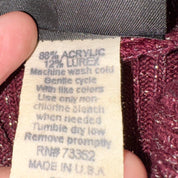 90s Burgundy Shimmer Turtleneck (M)