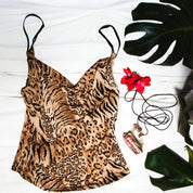 579 Animal Print Cowl Neck Camisole (M)
