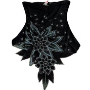 vintage Y2K embellished asymmetrical handkerchief tube top (M/L)