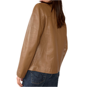 90s Coffee Leather Jacket (M)