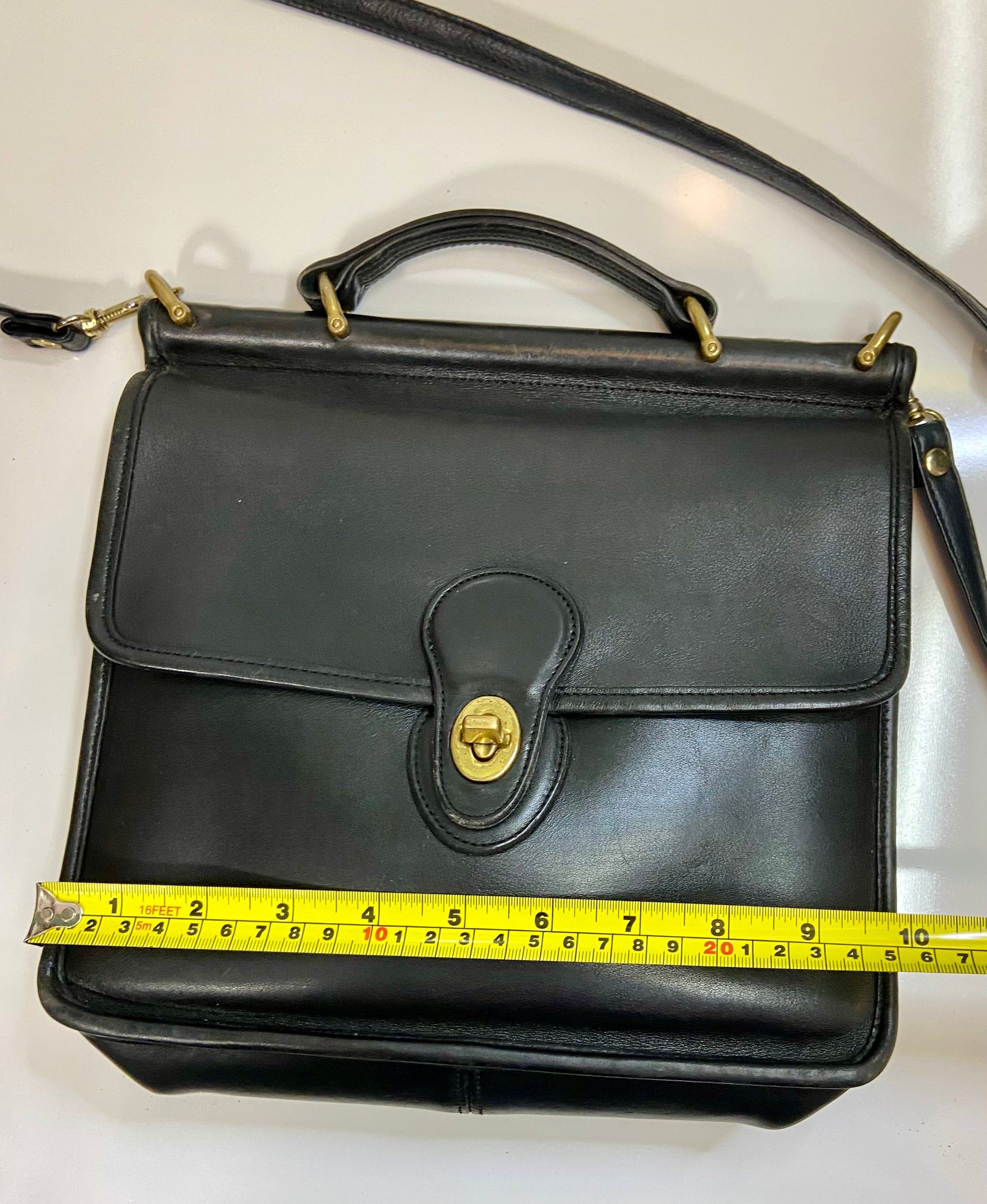 Black leather purse