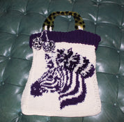 3D Mane Zebra Crochet Purse