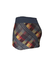 Primary Plaid Micro Mini Skirt (S)