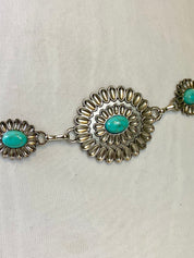 Turquoise Western waist chain belt