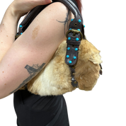Vintage Real Fur Boho Mini Shoulder Bag