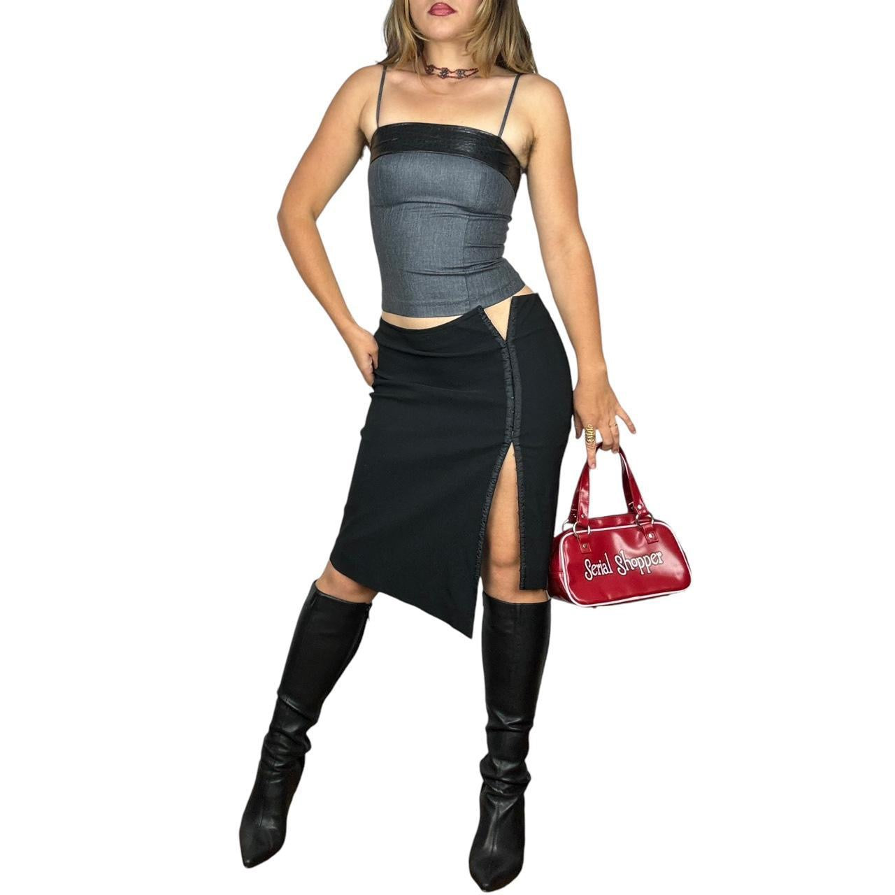Bebe Y2K Hook + Eye Skirt (M)