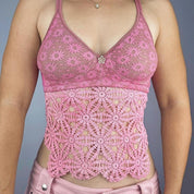 Hand-Dyed Antique Doily Top (M)