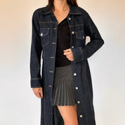 90s Denim Trench Coat (S/M)