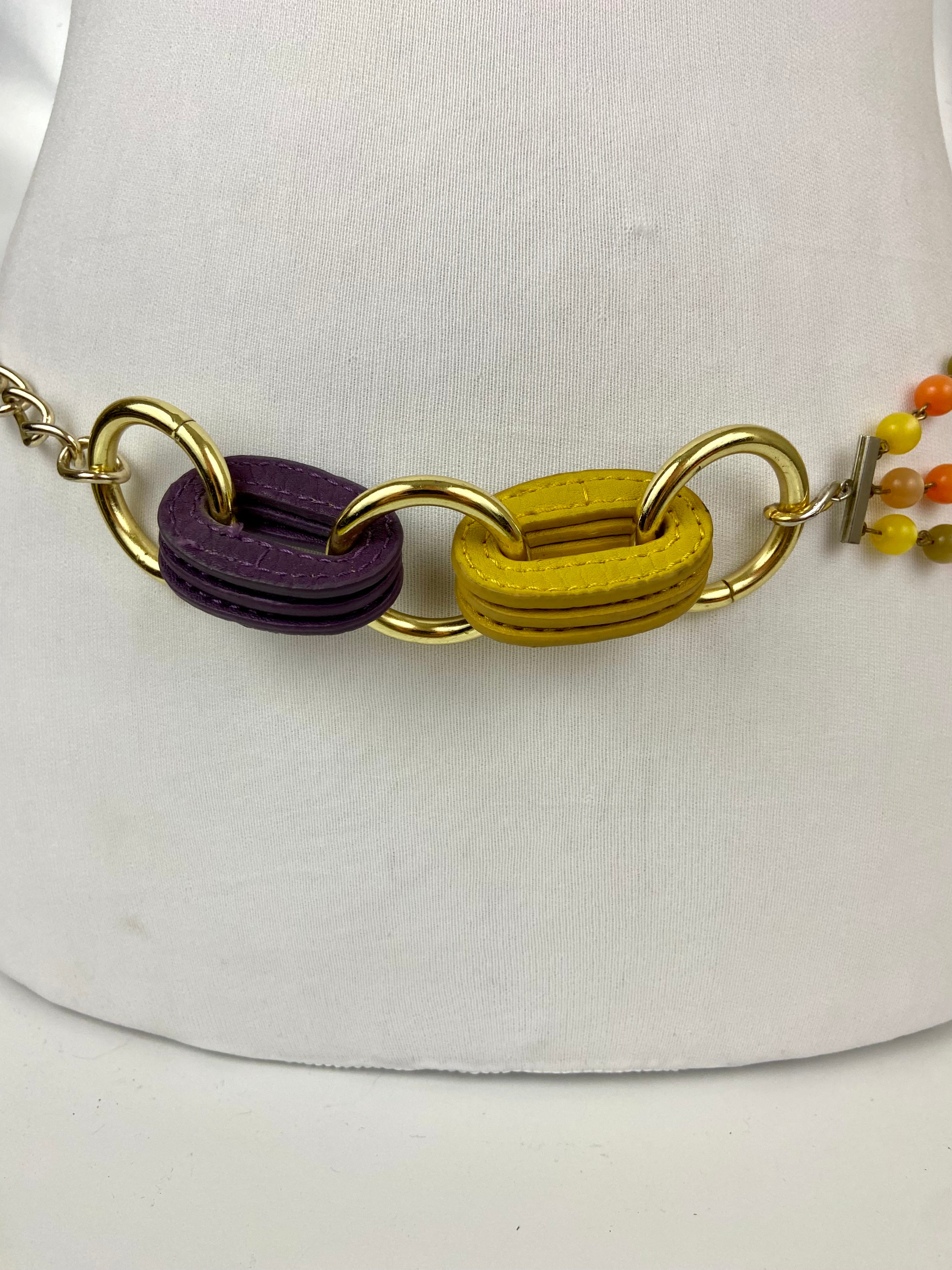 Multi colored layered belt