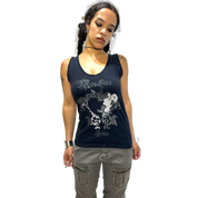 Vintage Gothic Grunge Moschino Slogan Tank Top (M)