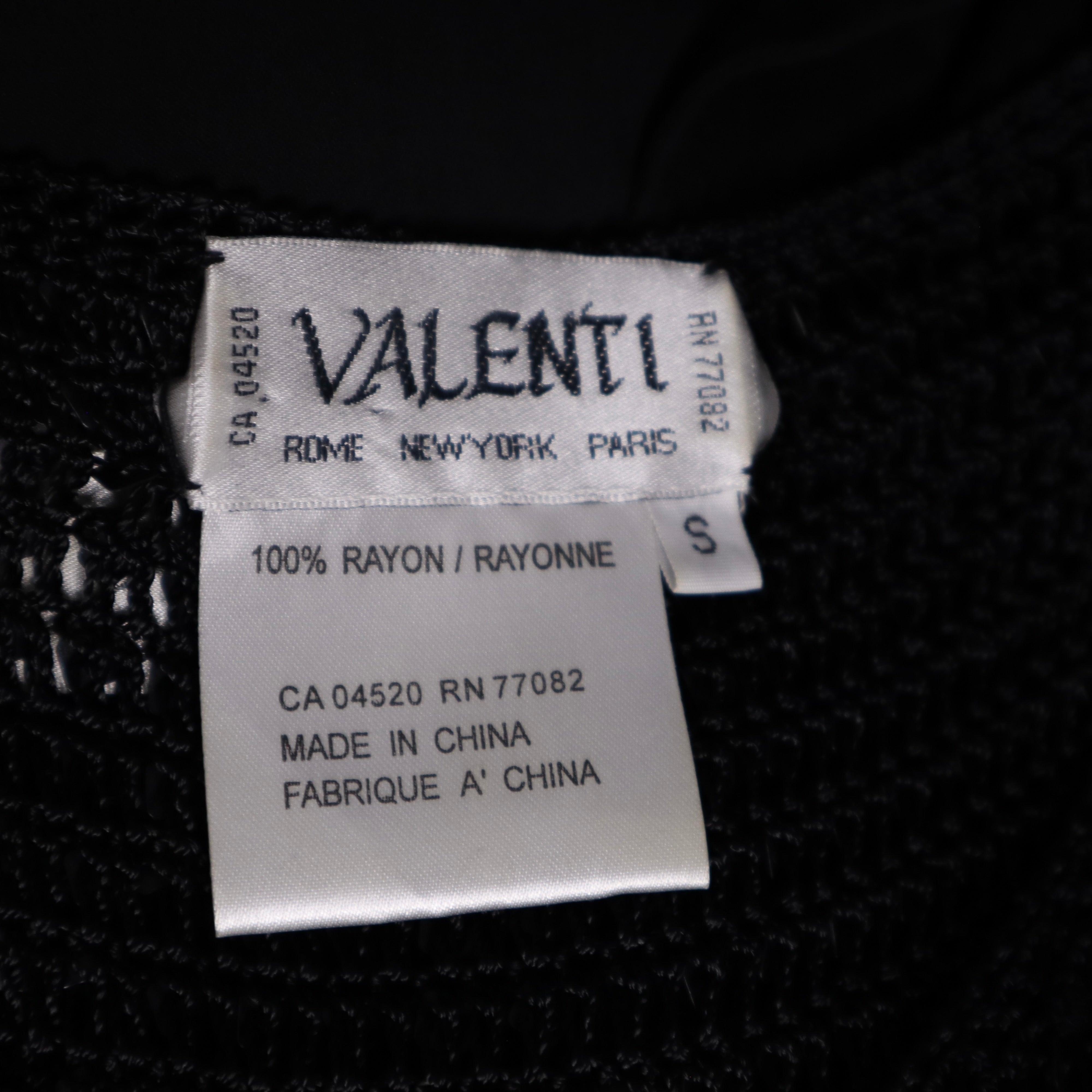 Y2K Black Sequin Crochet Tank Top (S/M)