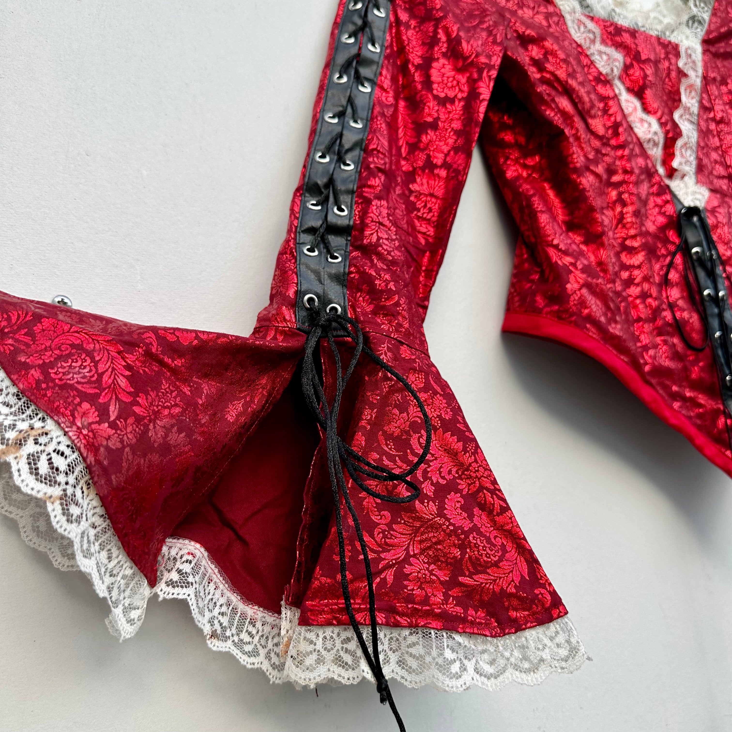 Vampy Brocade Handmade Corset Top (XS)