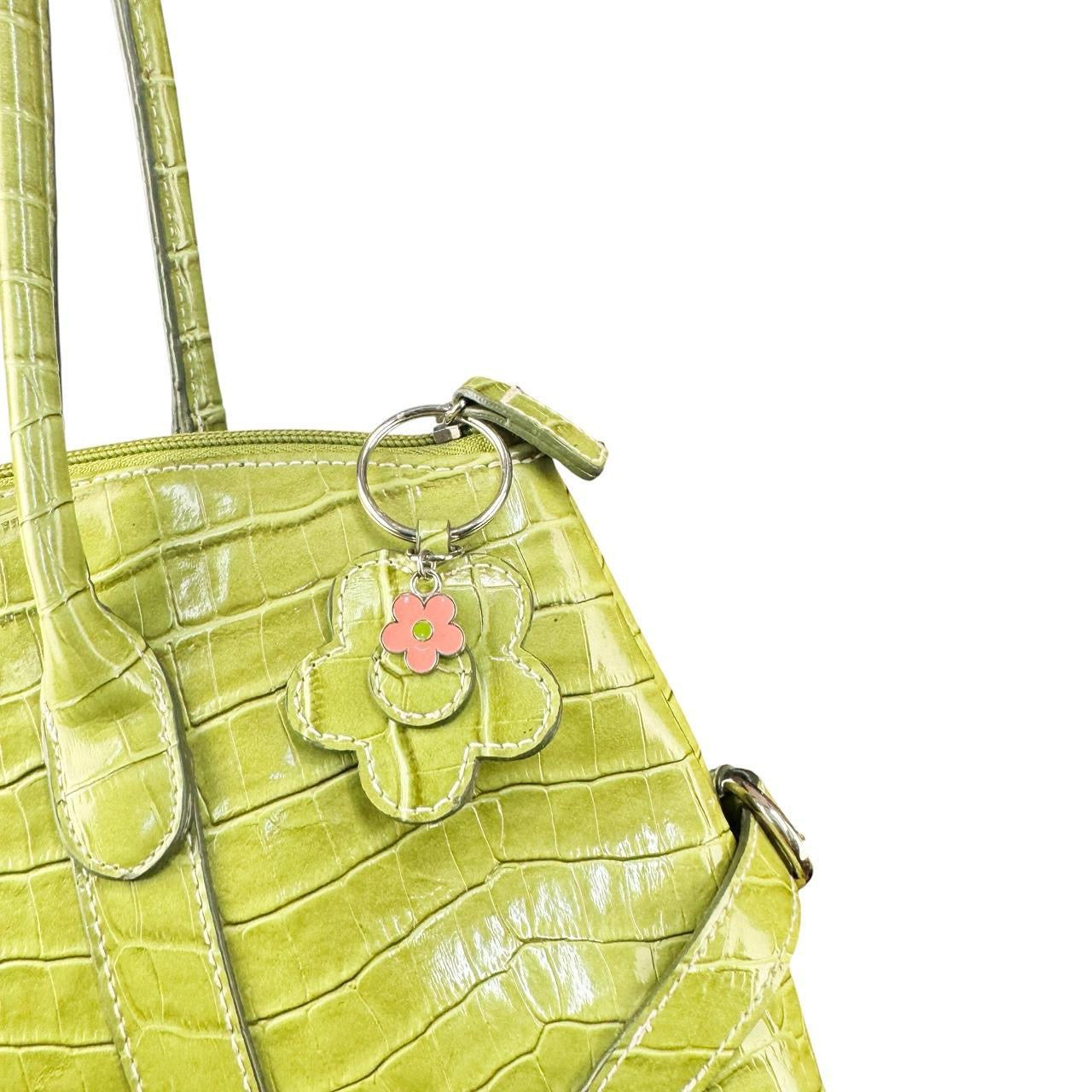 Matcha Green Croc Shoulder Bag