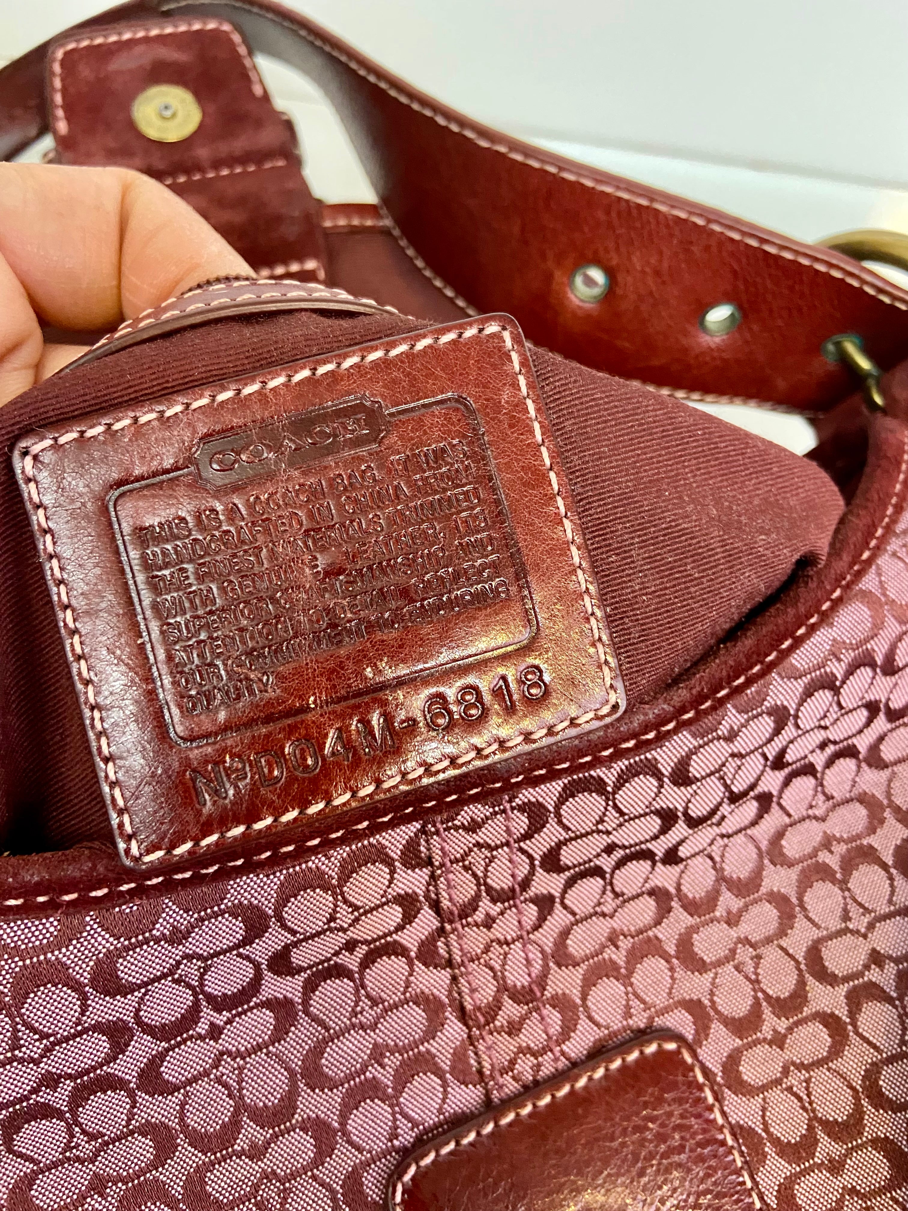 Coach Burgundy Purse