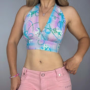 70s Vintage Reversible Halter Top (S/M)