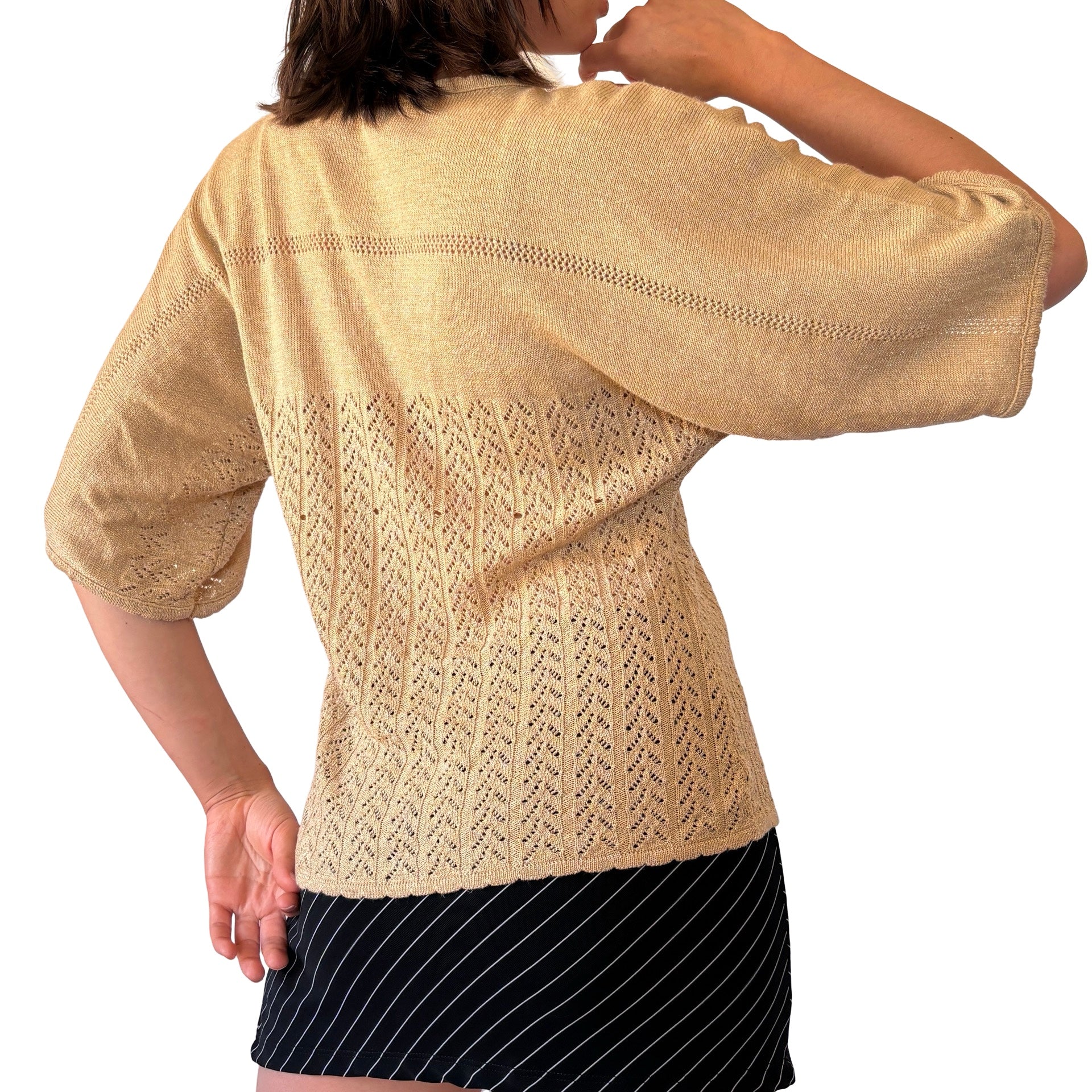 Y2K Slouchy Knit Top (S)