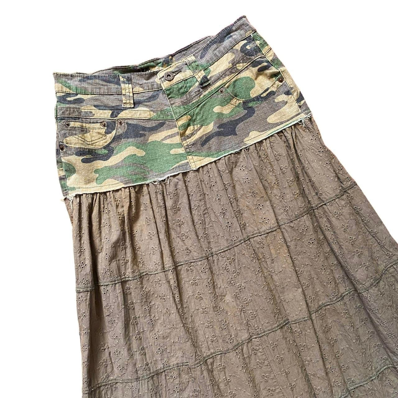 Y2K Army Babe Maxi Skirt (M)
