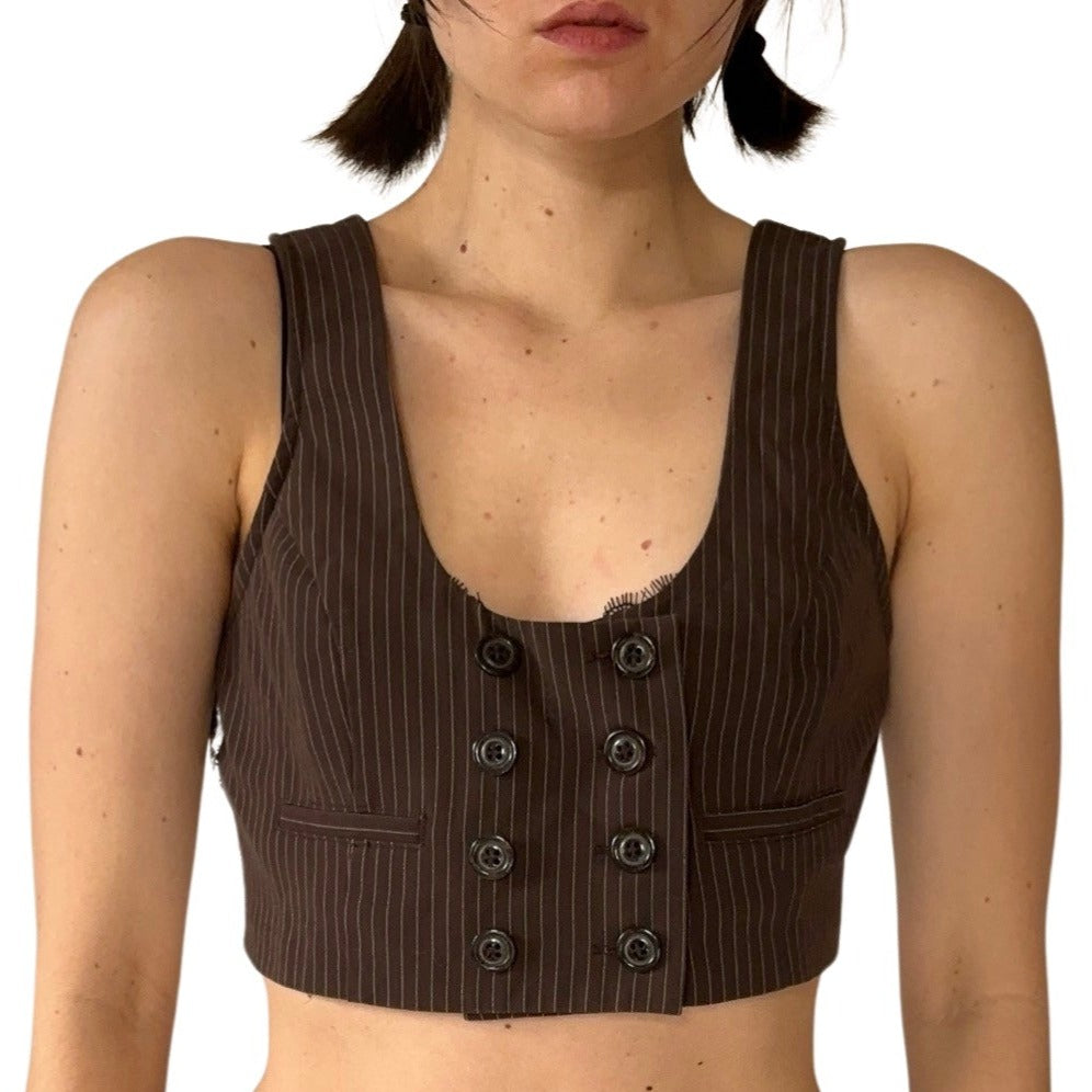 2000s Pinstripe Vest (S)