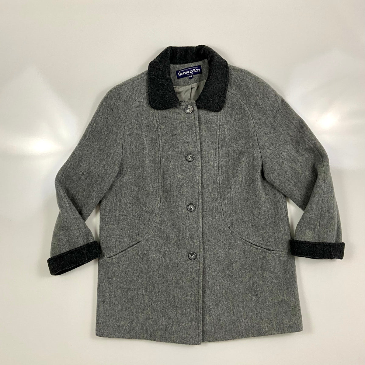 Herman kay top wool coat