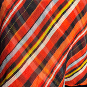 Armani Jeans 100% Silk Checkered Striped Mini Dress (S)