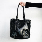 Wilson's Leather Black Leather Tote Bag