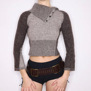 90s Gray Wool Turtleneck (XS)