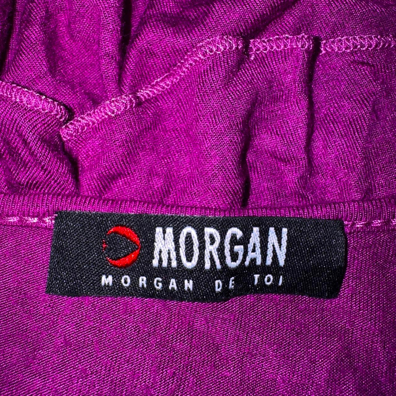 Morgan De Toi Tiered Fuchsia Rhinestone Babydoll Tank Top (M)
