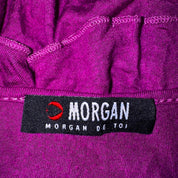 Morgan De Toi Tiered Fuchsia Rhinestone Babydoll Tank Top (M)