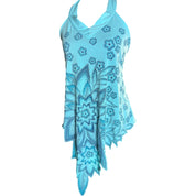 Y2K Beaded asymmetrical halter top (XL)