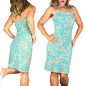 Floral Embroidered Silk Dress (M)