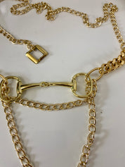 Gold chain belt