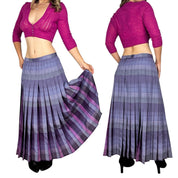 Vintage Reversible Wool Plaid Maxi Skirt (M)