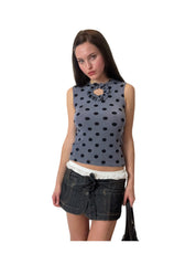 Polka Dot Cutout Tank (S)