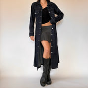 90s Denim Trench Coat (S/M)