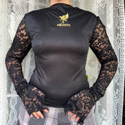 Mexico United Jersey Lace Elongated Sleeve Top (S-2XL)