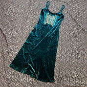 Legatte Italian Crushed Velvet Midi Dress (L)