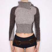 90s Gray Wool Turtleneck (XS)