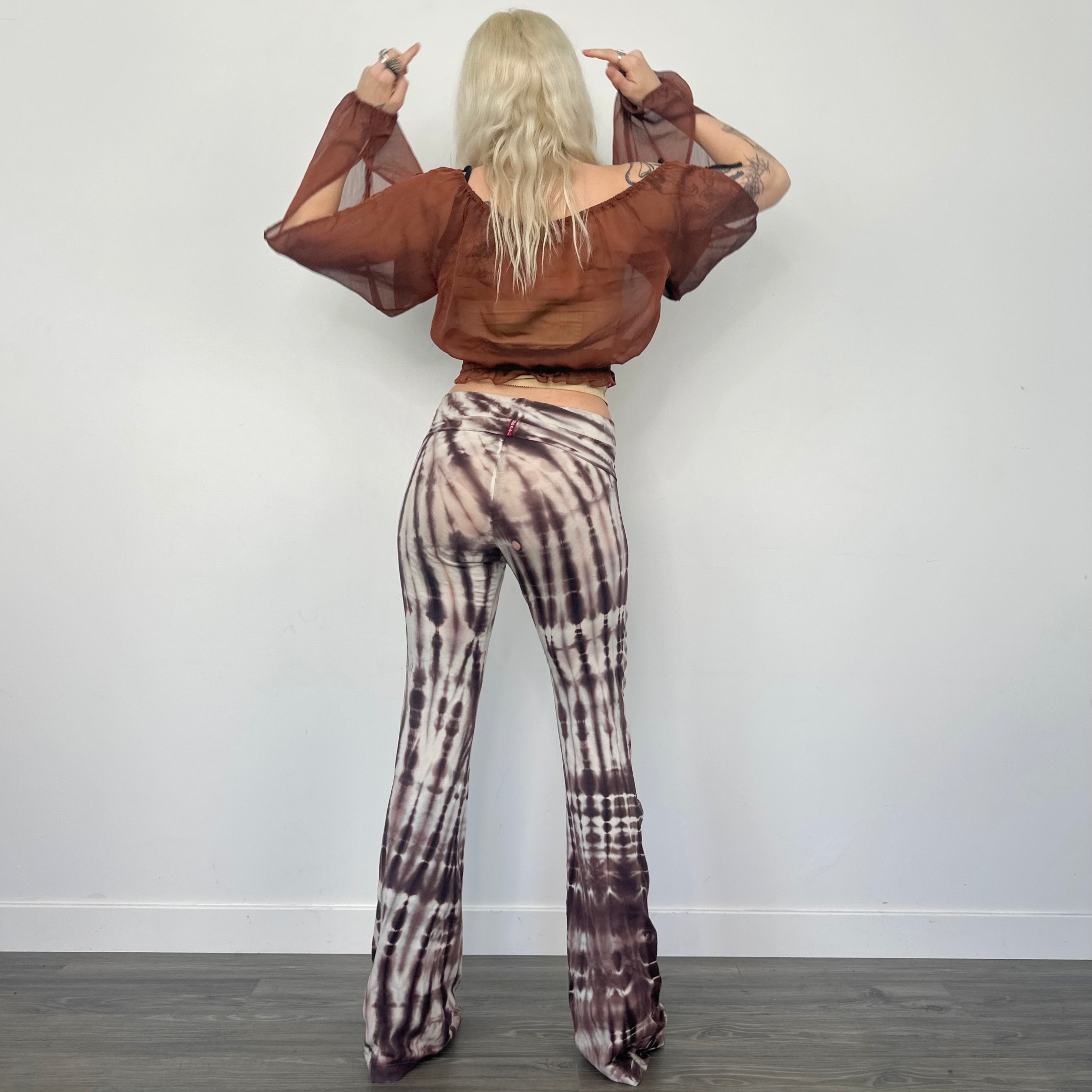 Tie Dye Foldover Flares (S/M)
