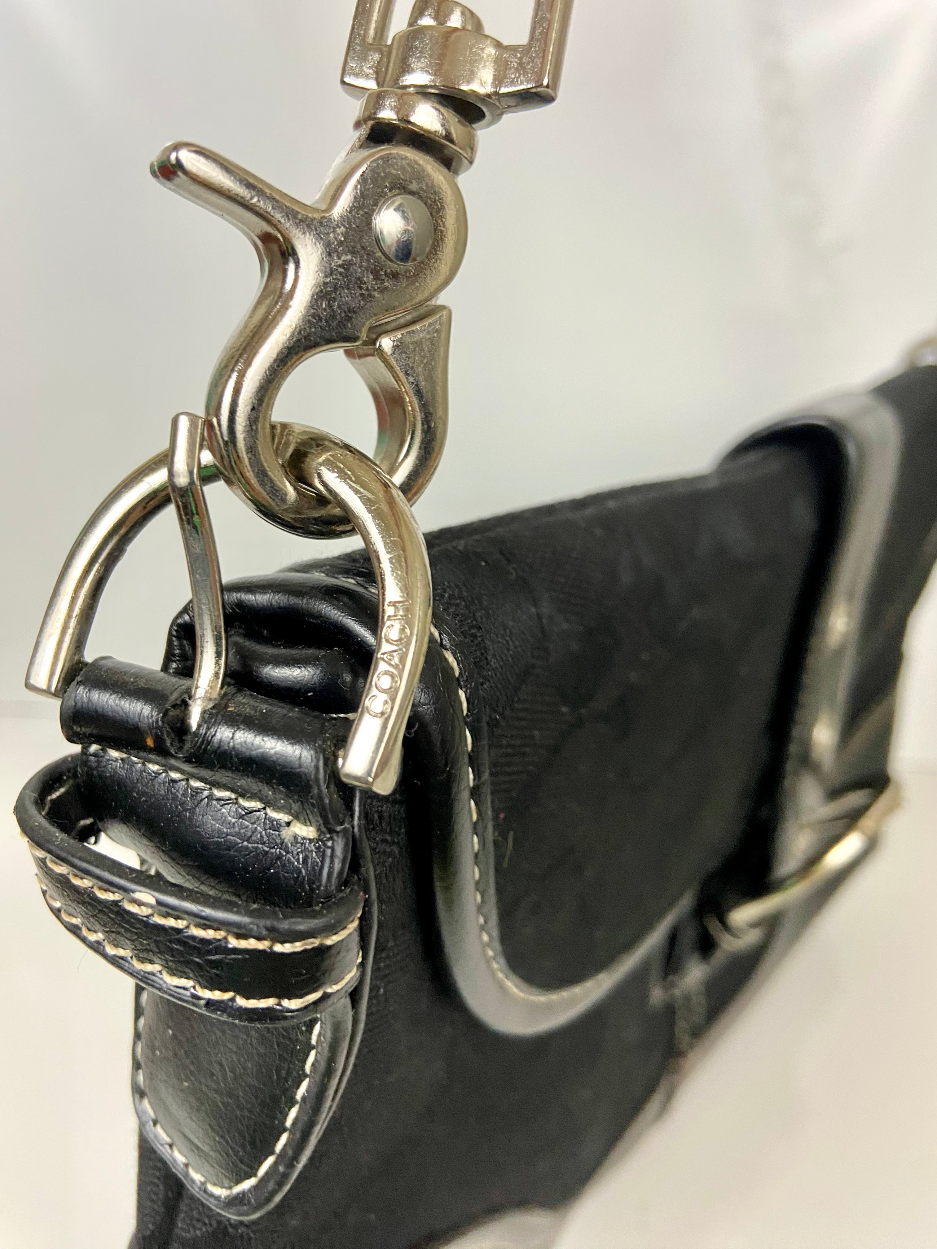Coach purse with rework metal handles
