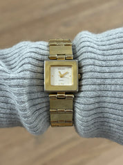 80s gold square Gruen watch