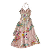 Silk Butterfly Halter Dress (S)