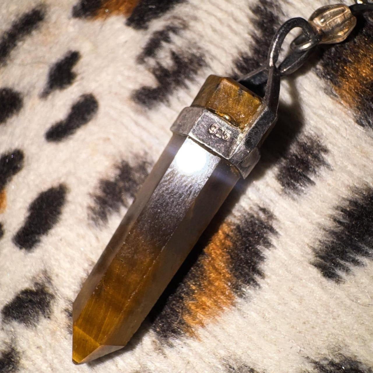 Vintage Sterling Silver Tiger’s Eye Necklace